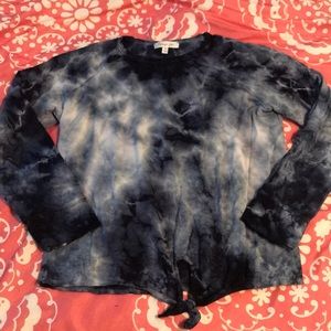 Blue tie-dye size medium girls longsleeve top